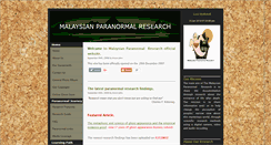 Desktop Screenshot of malaysian-paranormal-research.org